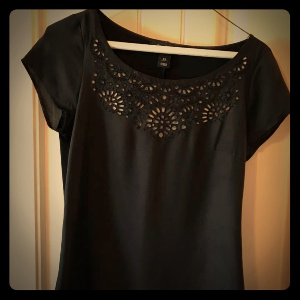 Black flowered shirt